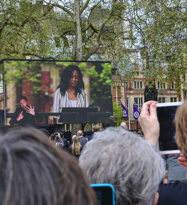 Celebration of suffragist Millicent Fawcett